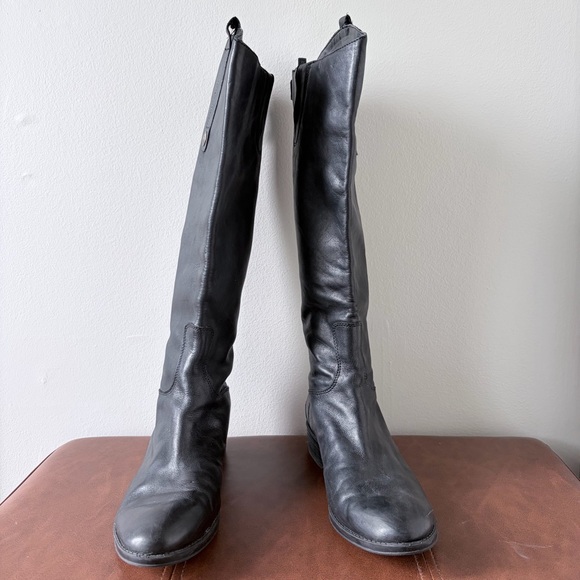 Sam Edelman Penny Leather Riding Boots - Black - Picture 3 of 10